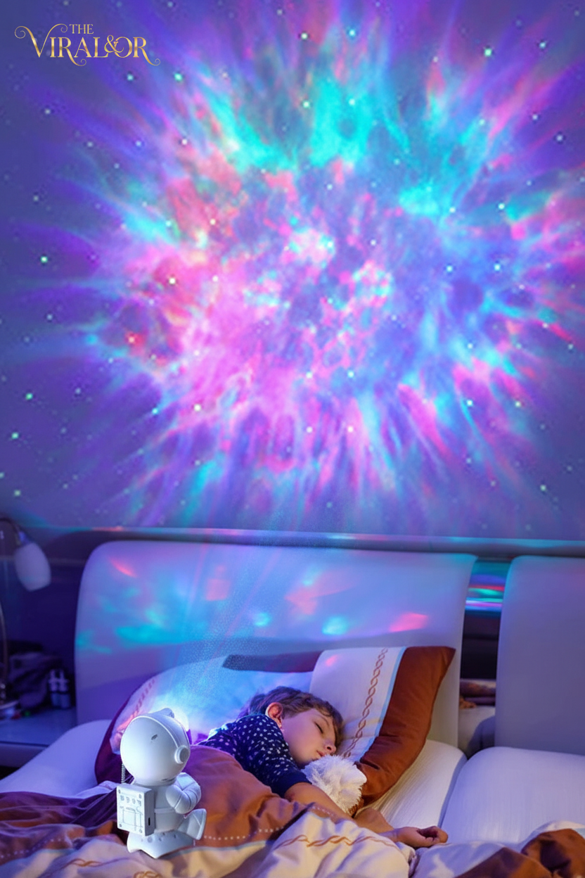 Projecteur Étoiles Astronaute LED | Astronaut LED Star Projector – Bluetooth & Galaxy Night Light