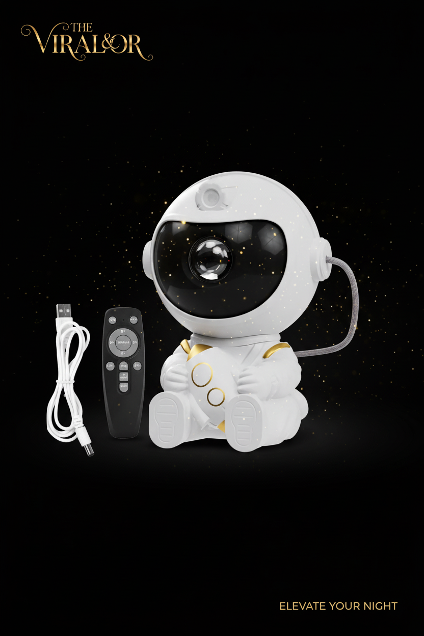 Projecteur Étoiles Astronaute LED | Astronaut LED Star Projector – Bluetooth & Galaxy Night Light